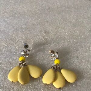 Elegant Yellow Teardrop Earrings